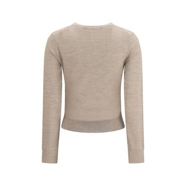 Tory Burch Beige Wool Oves Aries Sweatshirt