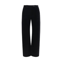 Khaite Black Viscose Casual Pants