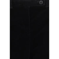 Khaite Black Viscose Casual Pants