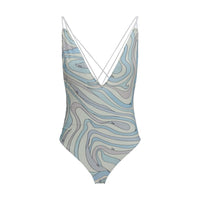 Emilio Pucci Blue Polyamide One-Piece Swimsuit