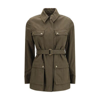 Burberry Bicolor Cotton Full-Length Jacket