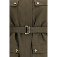 Burberry Bicolor Cotton Full-Length Jacket