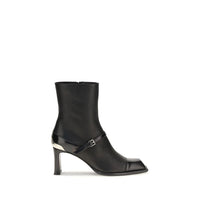 Alexander McQueen Black Lamb Leather Ankle Boots