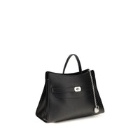 Alexander McQueen Black Calf Leather Bos Taurus Shoulder Bag