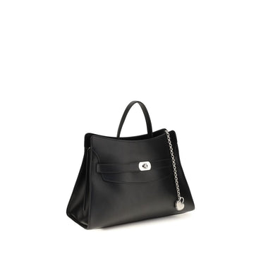 Alexander McQueen Black Calf Leather Bos Taurus Shoulder Bag