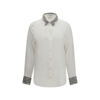 Alexander McQueen White Silk Dress Shirt