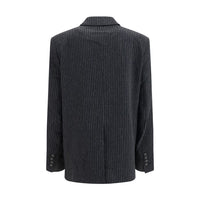 Ganni Gray Wool Oves Aries Blazer