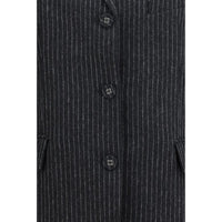 Ganni Gray Wool Oves Aries Blazer