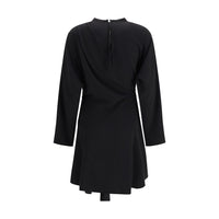 Ganni Black Recycled Polyester Cocktail Dress