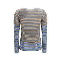 Ganni Gray Cotton Long Sleeve T-Shirt