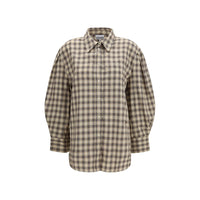 Ganni Beige Cotton Dress Shirt