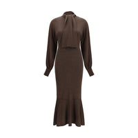 Jacquemus Brown Silk Casual Dress
