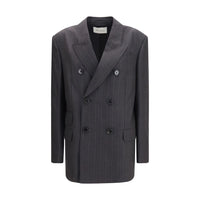 Ami Paris Gray Wool Oves Aries Blazer