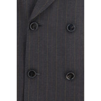 Ami Paris Gray Wool Oves Aries Blazer