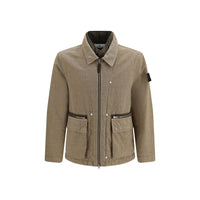 Stone Island Brown Cotton Full-Length Jacket
