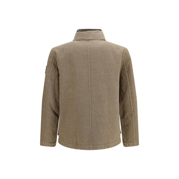 Stone Island Brown Cotton Full-Length Jacket