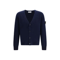 Stone Island Blue Alpaca Vicugna Pacos Cardigan