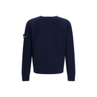 Stone Island Blue Alpaca Vicugna Pacos Cardigan