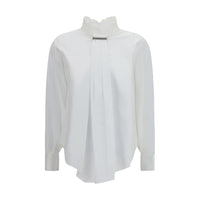 Brunello Cucinelli White Cotton Blouse