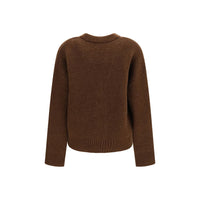 Ami Paris Brown Alpaca Vicugna Pacos Cardigan