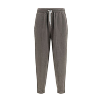 Brunello Cucinelli Bicolor Cashmere Athletic Pants