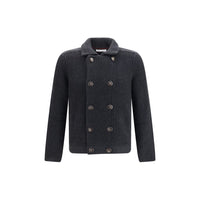Brunello Cucinelli Gray Cashmere Cardigan