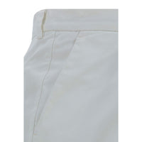 Brunello Cucinelli White Cotton Casual Pants