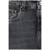 Brunello Cucinelli Gray Cotton Straight-Leg Jeans