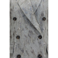 Brunello Cucinelli Gray Wool Oves Aries Sleeveless Jacket