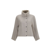 Brunello Cucinelli White Wool Oves Aries Coat