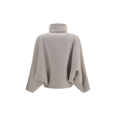 Brunello Cucinelli White Wool Oves Aries Coat