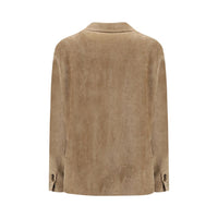 Brunello Cucinelli Beige Viscose Full-Length Jacket
