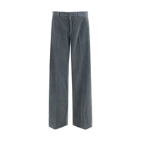 Magliano Gray Cotton Casual Pants
