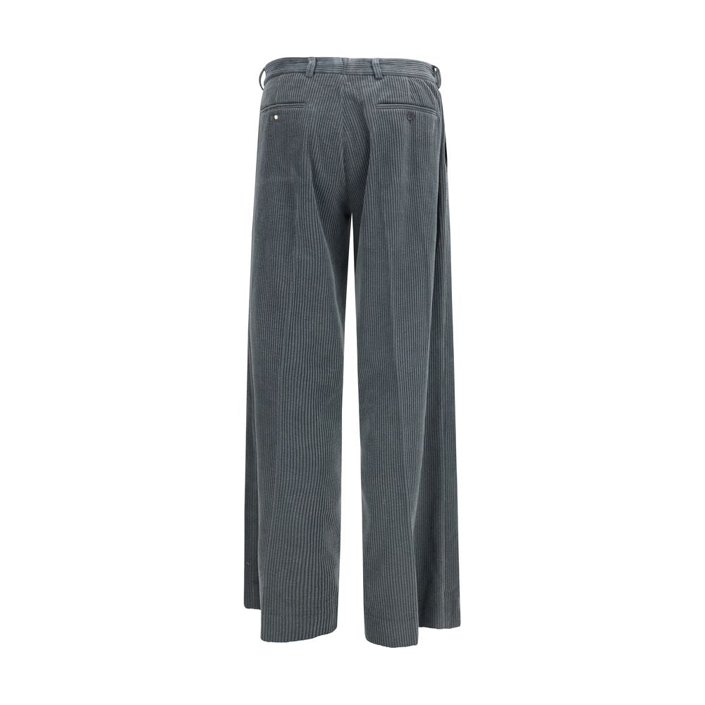Magliano Gray Cotton Casual Pants