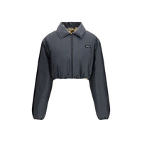 Miu Miu Gray Recycled Polyamide Shell Jacket