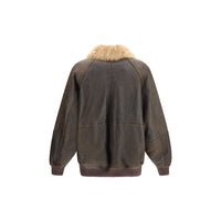 Brunello Cucinelli Brown Lambskin Bomber
