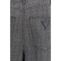 Prada Gray Wool Oves Aries Casual Pants