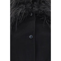 Loulou De Saison Black Wool Oves Aries Full-Length Jacket