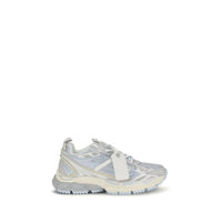 Off-White Gray Fabric Athletic Sneakers