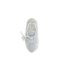 Off-White Gray Fabric Athletic Sneakers