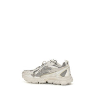 Off-White Beige Fabric Athletic Sneakers