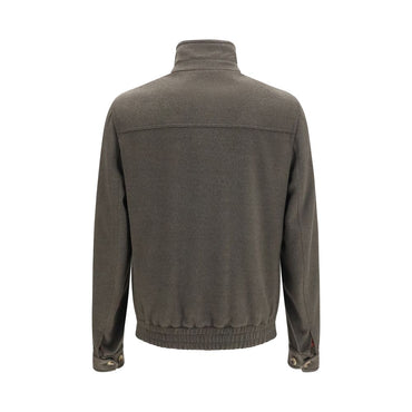 Brunello Cucinelli Gray Wool Oves Aries Full-Length Jacket