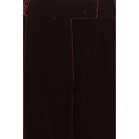 Giorgio Armani Bordeaux Viscose Dress Pants