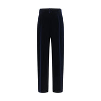 Giorgio Armani Blue Viscose Casual Pants
