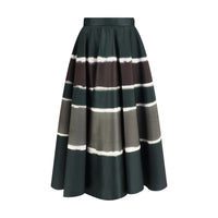 Sara Roka Multicolor Polyester Long Skirt