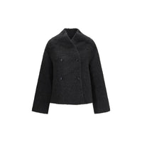 Loulou De Saison Black Alpaca Vicugna Pacos Jacket