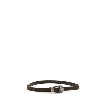 Brunello Cucinelli Brown Suede Leather Belt
