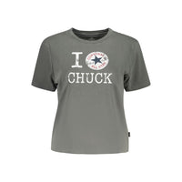 Converse Grey Cotton Women's T-Shirt