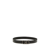 Ferragamo Black Calf Leather Bos Taurus Regular Belt