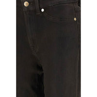 7FOR Black Cotton Bootcut Jeans